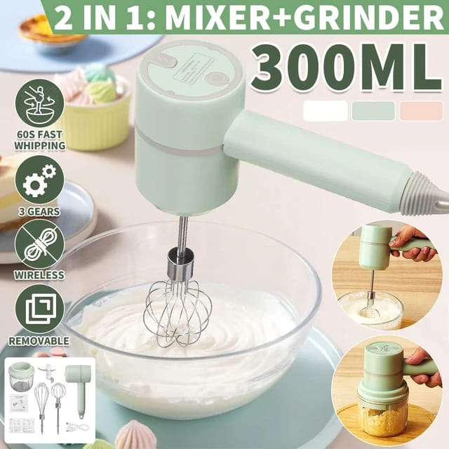 3 IN 1 WIRELESS ELECTRIC HANDHELD MIXER